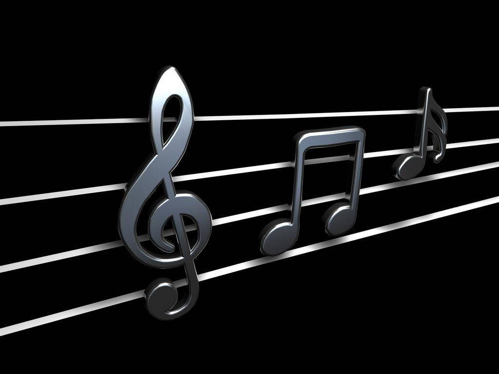 Music Symbols In Black Art For Tablet Wallpaper