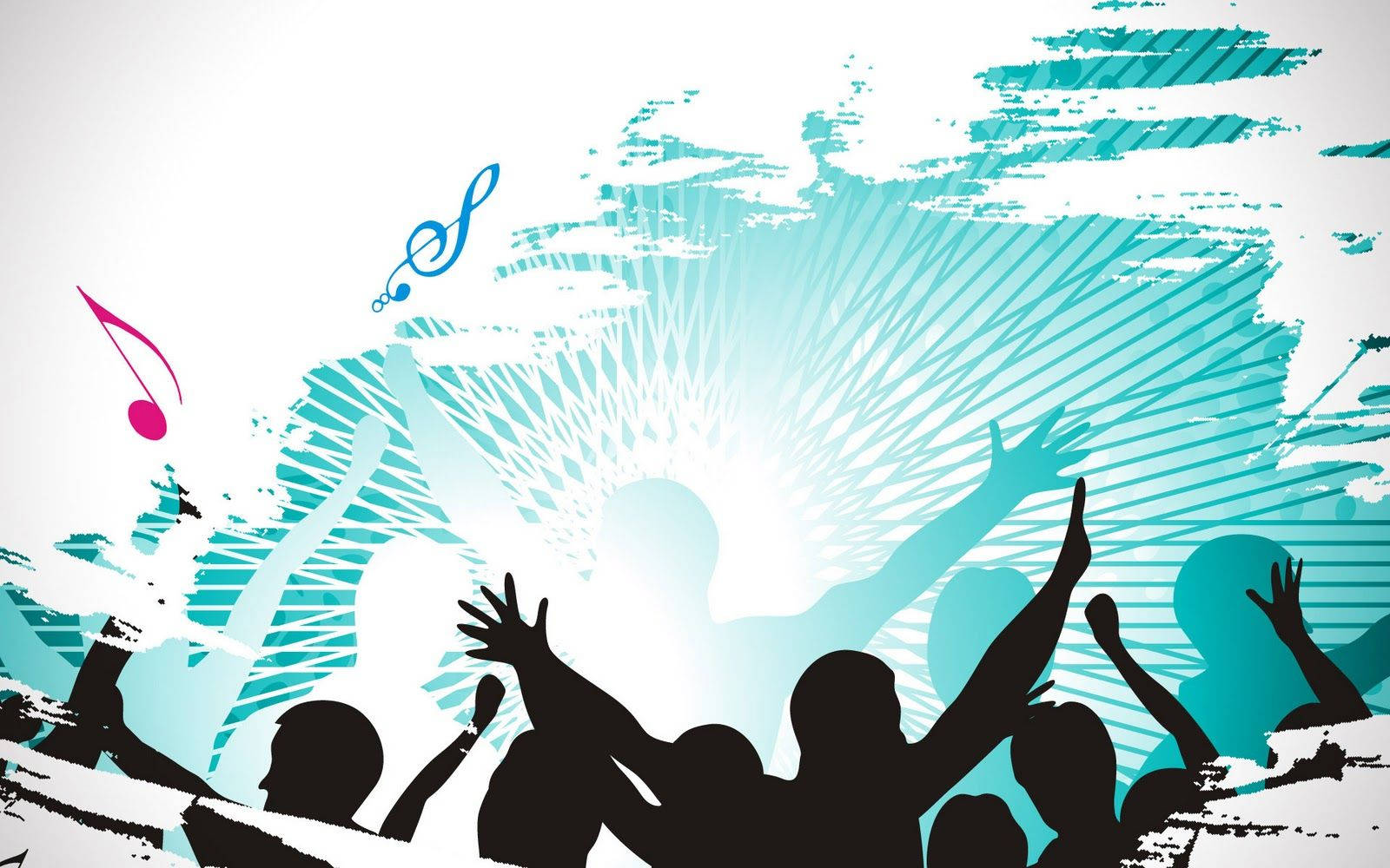 Musical Party Abstract Graphic Wallpaper