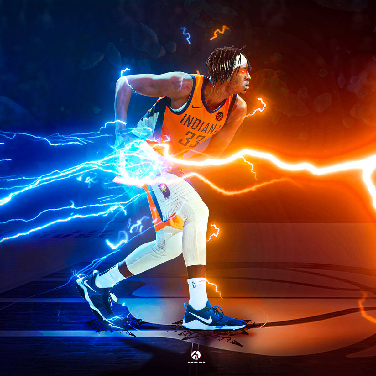 Myles Turner Sci-fi Basketball Wallpaper