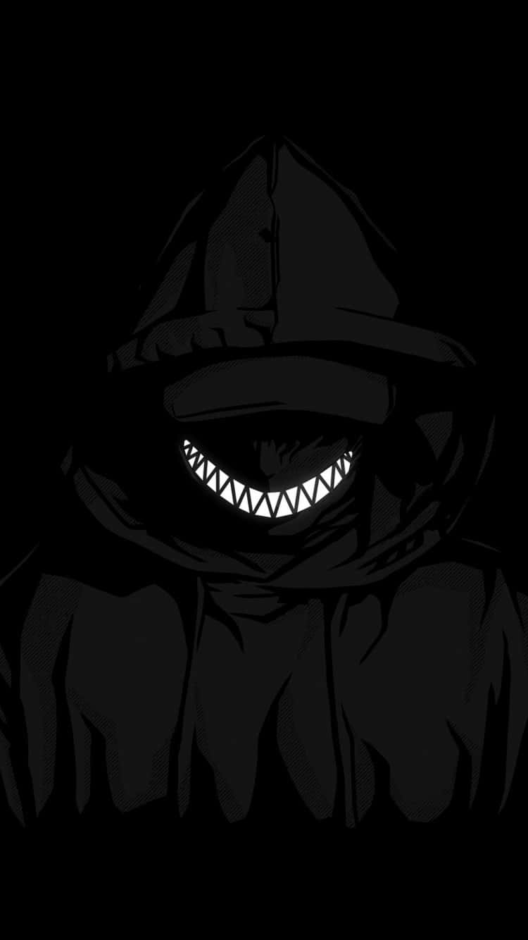 Mysterious_ Figure_with_ Glowing_ Smile Wallpaper