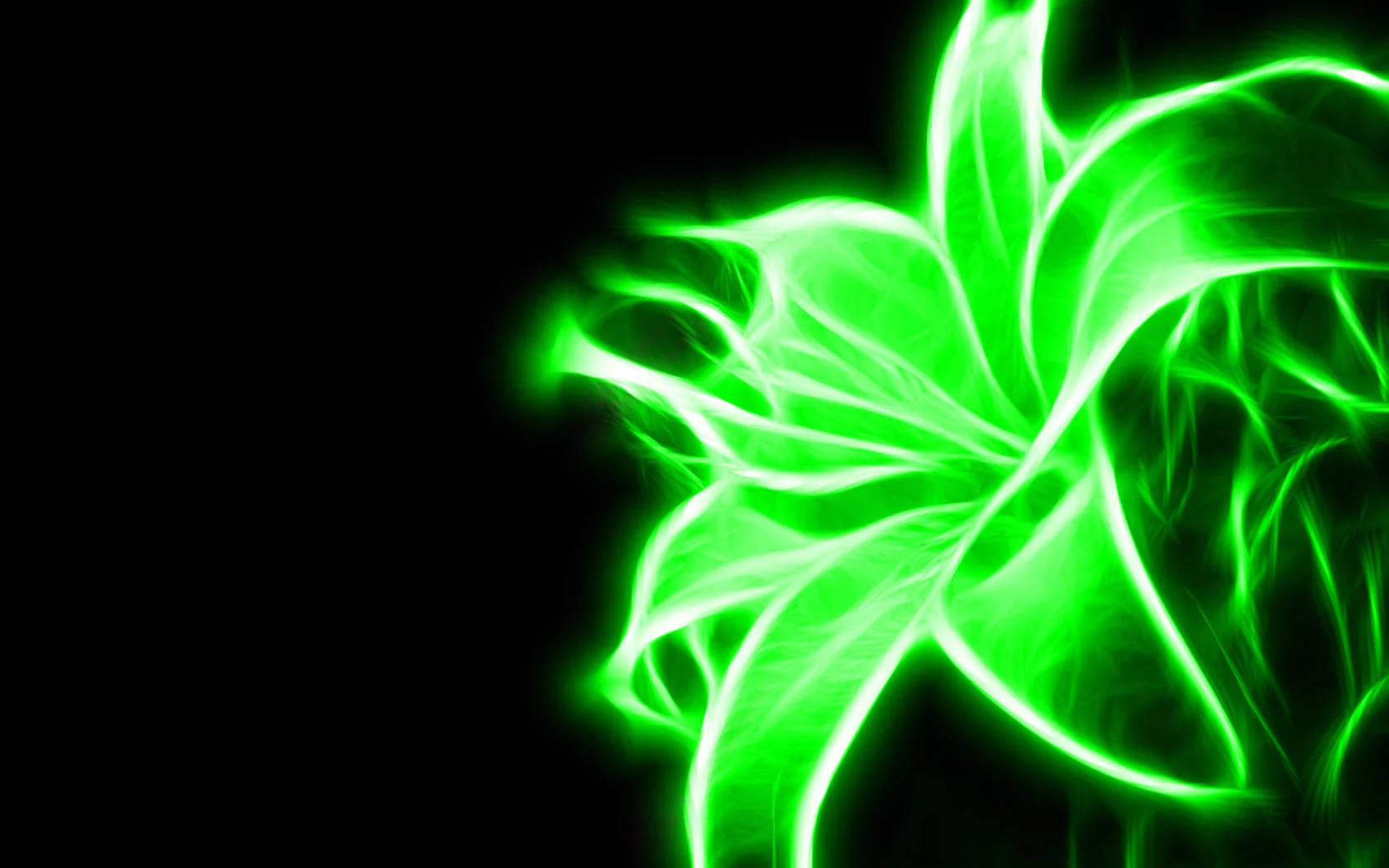 Mystical Green Fire Blaze Wallpaper