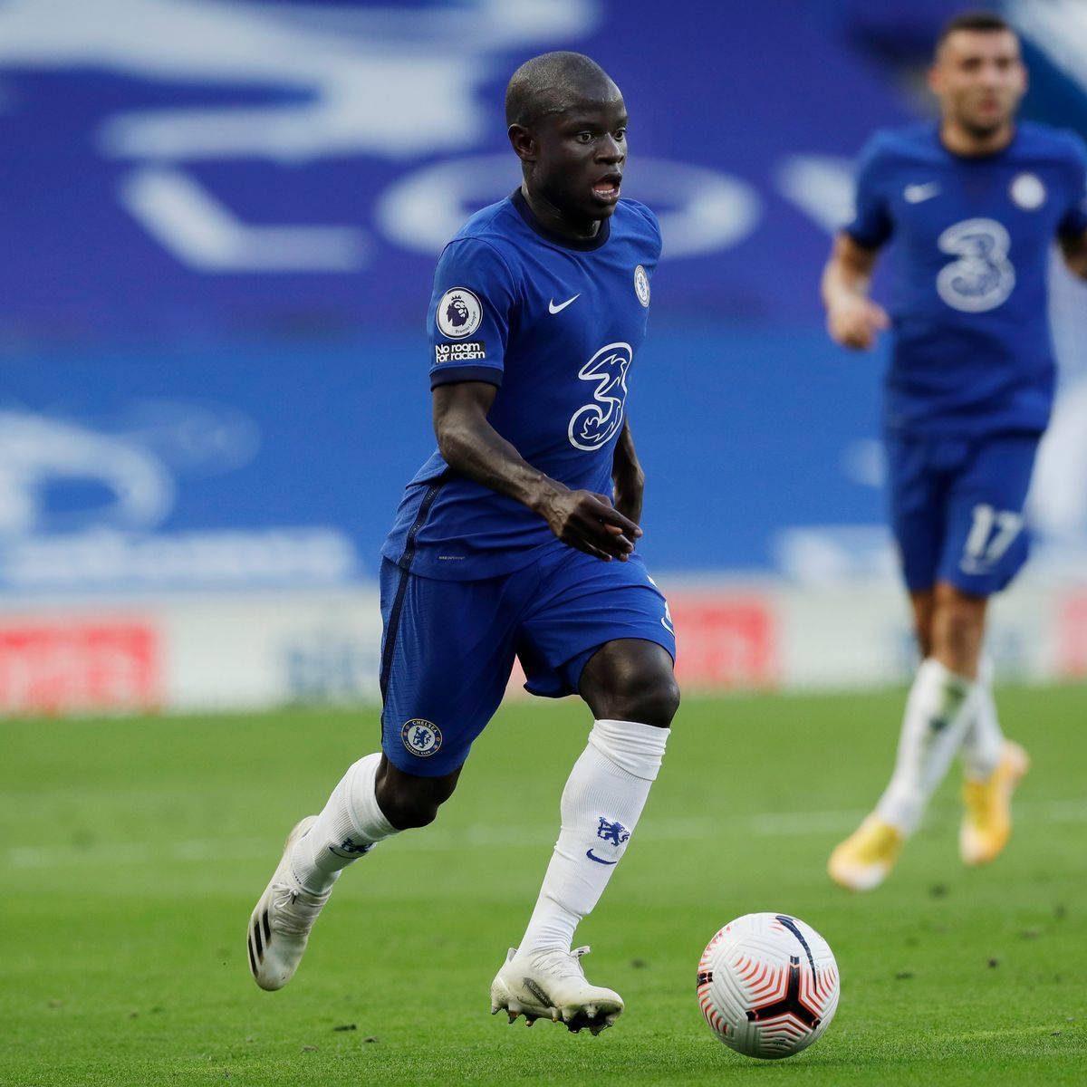 N'golo Kante Before Kicking Ball Wallpaper