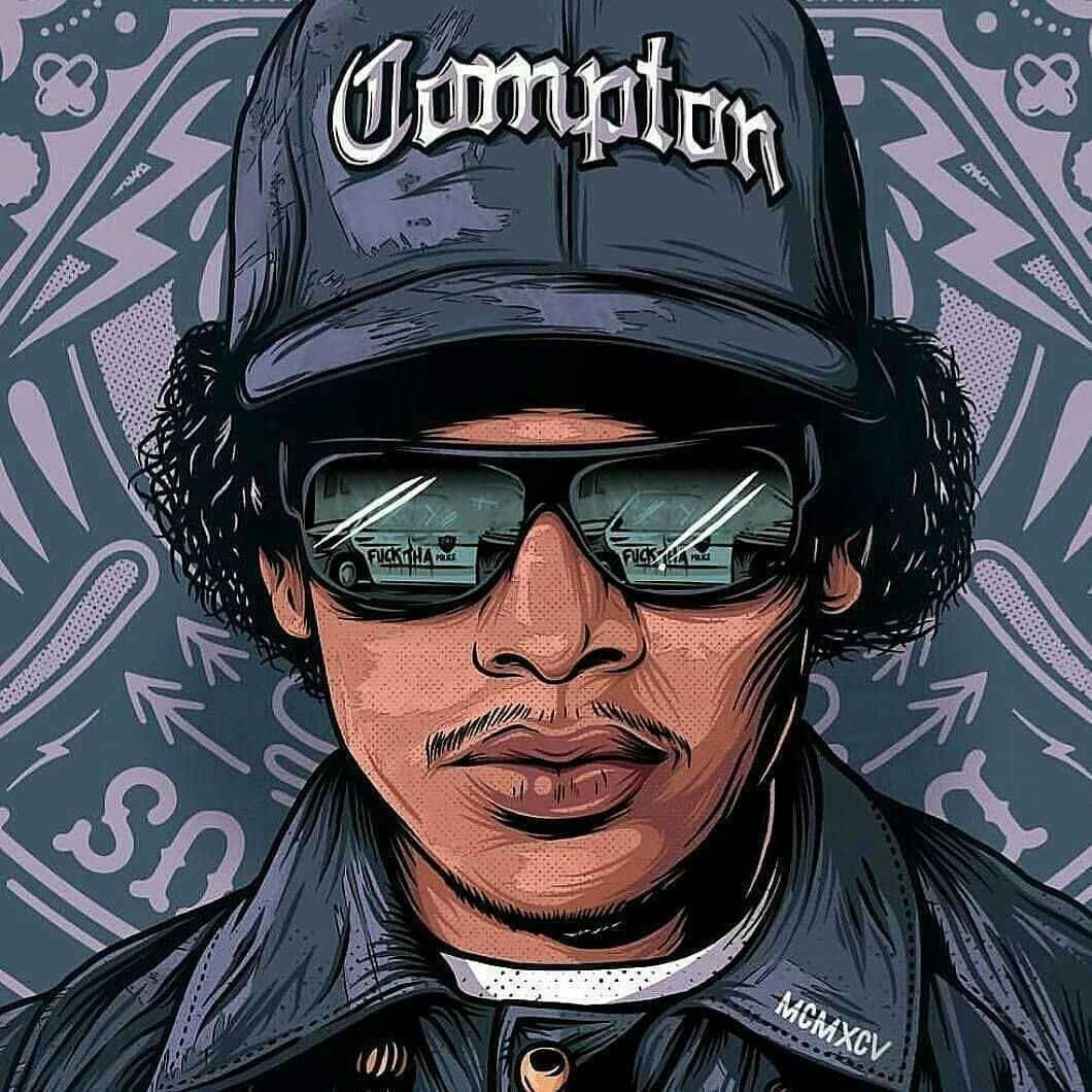 N.w.a. Eazy-e Gangsta Rapper Fan Art Wallpaper