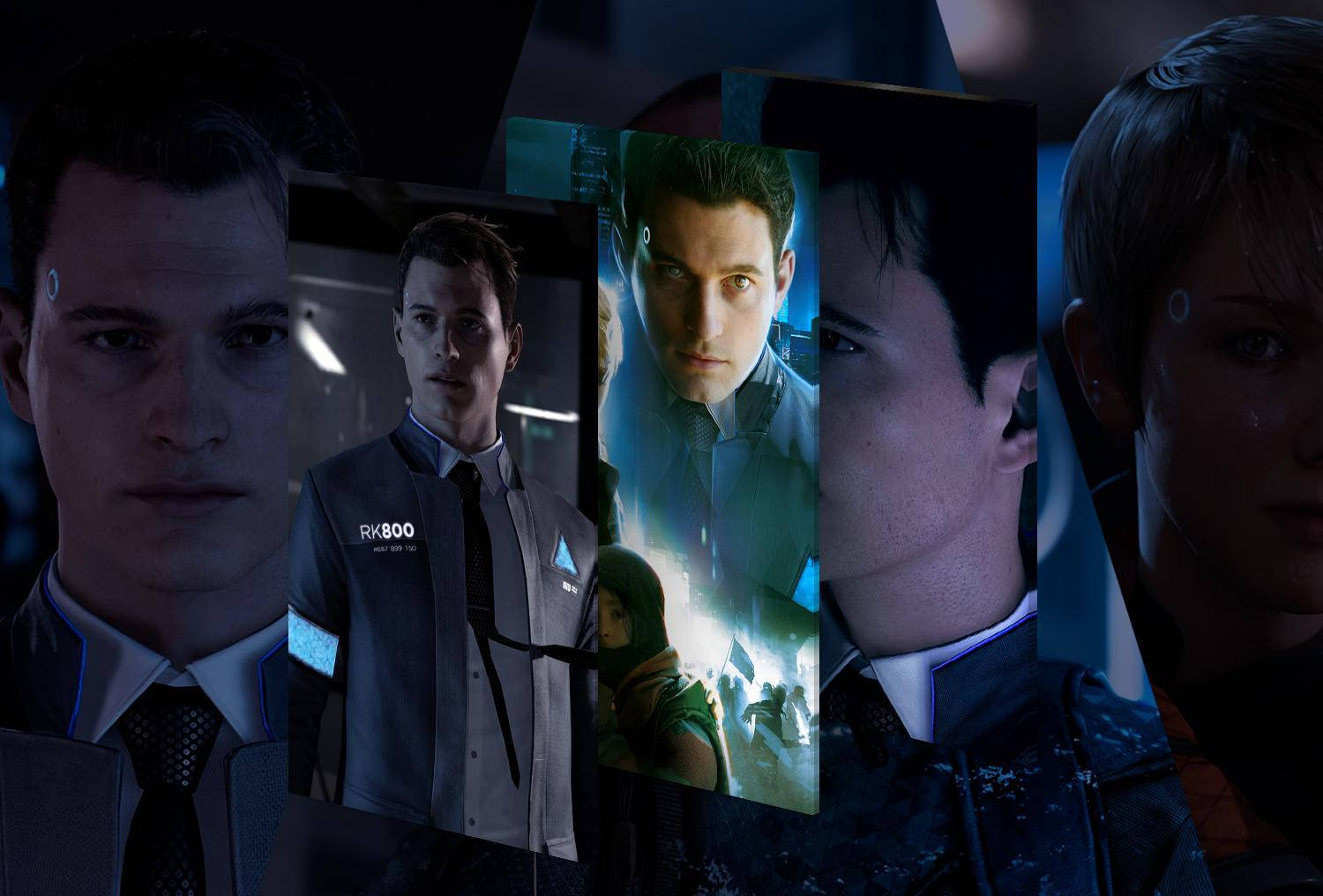 Naidleen: Detroit Become Human Collage Wallpaper