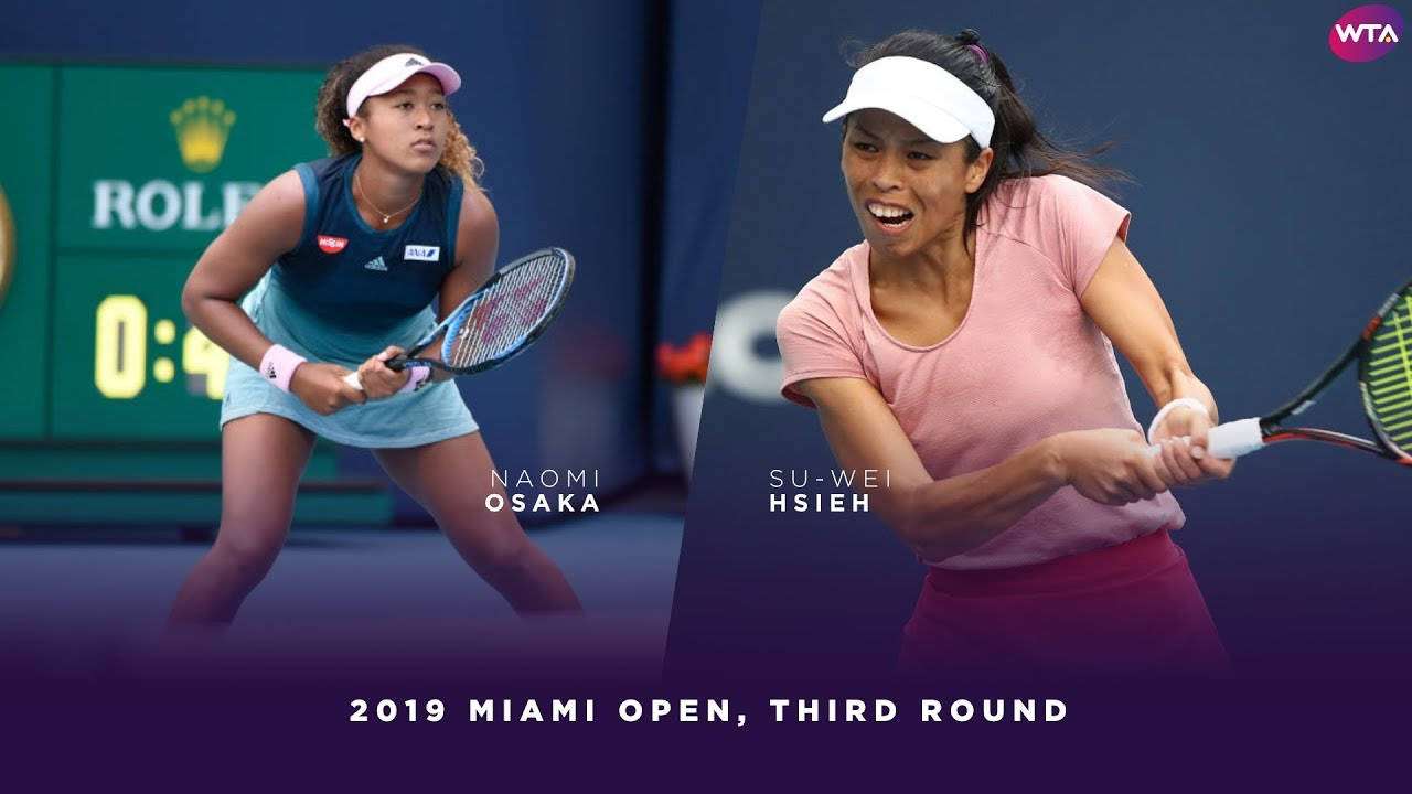 Naomi Osaka Su-wei Hsieh Miami Open Wallpaper