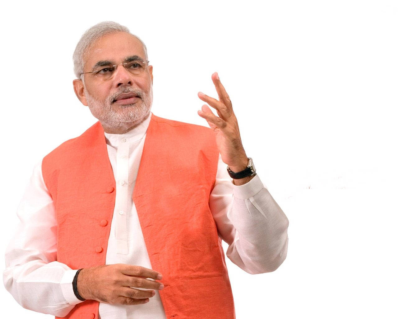 Narendra Modi Orange Vest Wallpaper