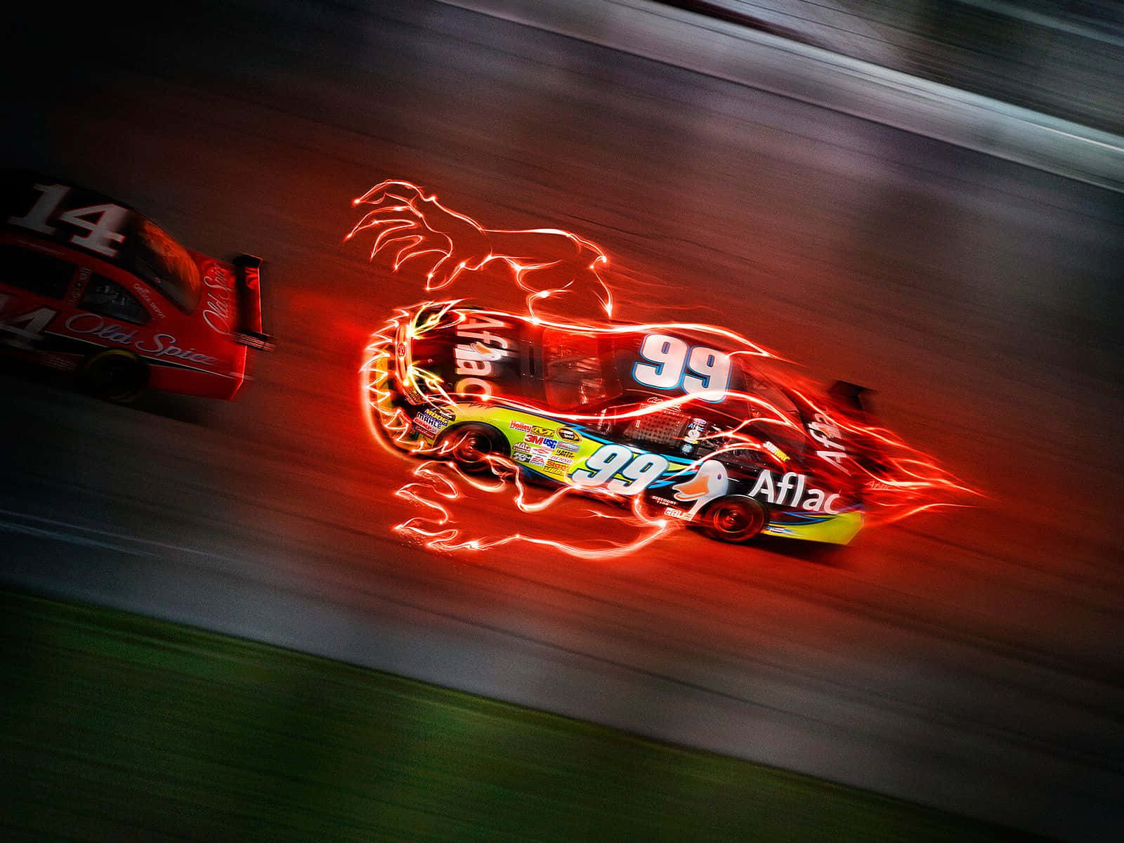 Nascar Flaming Red Wallpaper