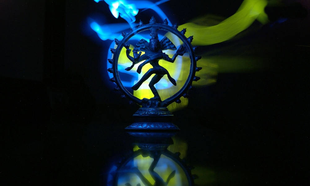 Nataraja Blue Green Figurine Wallpaper