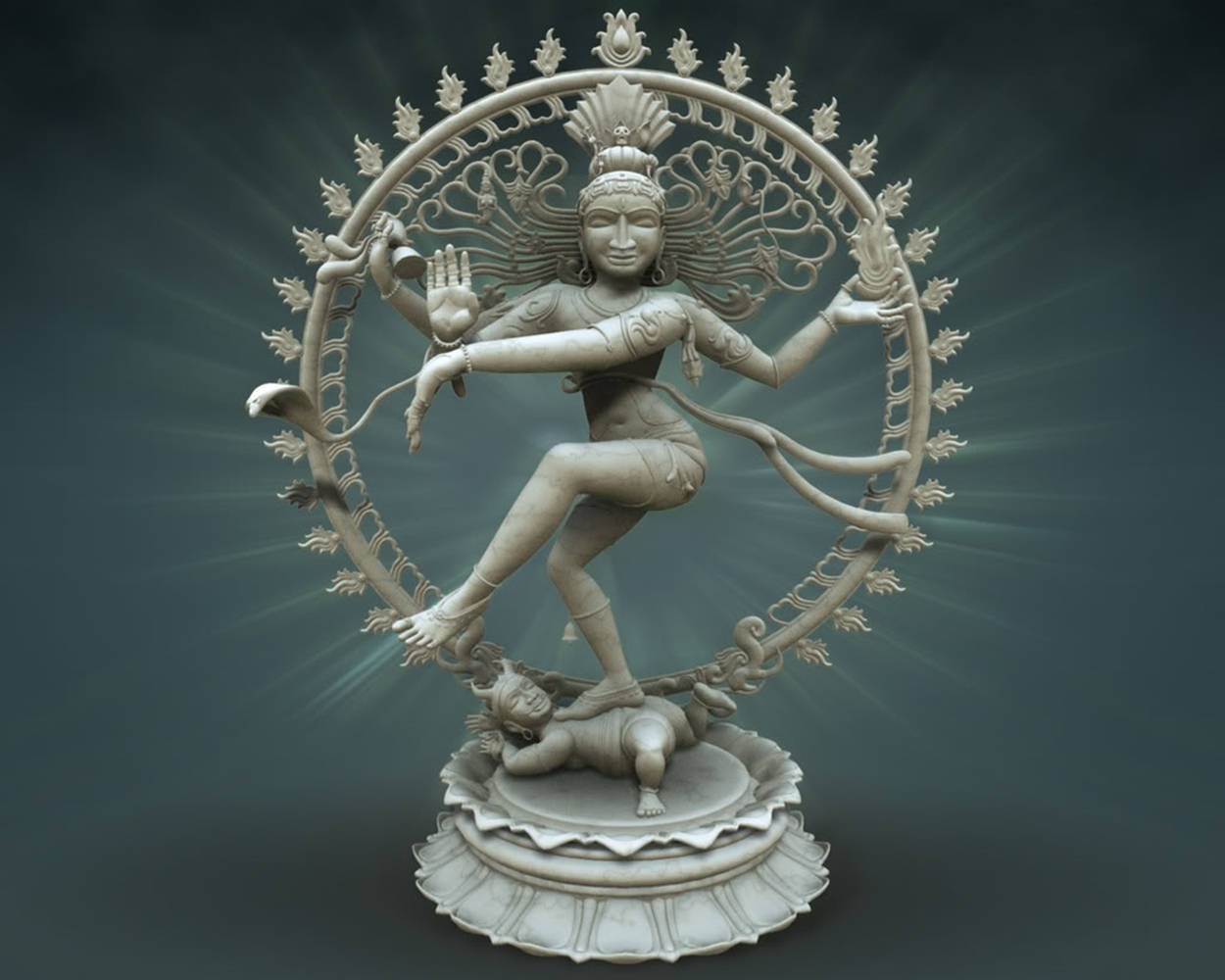 Nataraja Silver Art Wallpaper