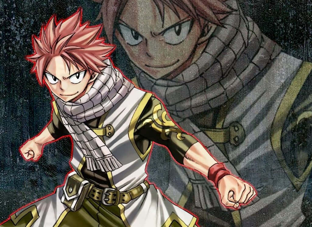 Natsu Dragneel Unleashing The Flames Of Power Wallpaper