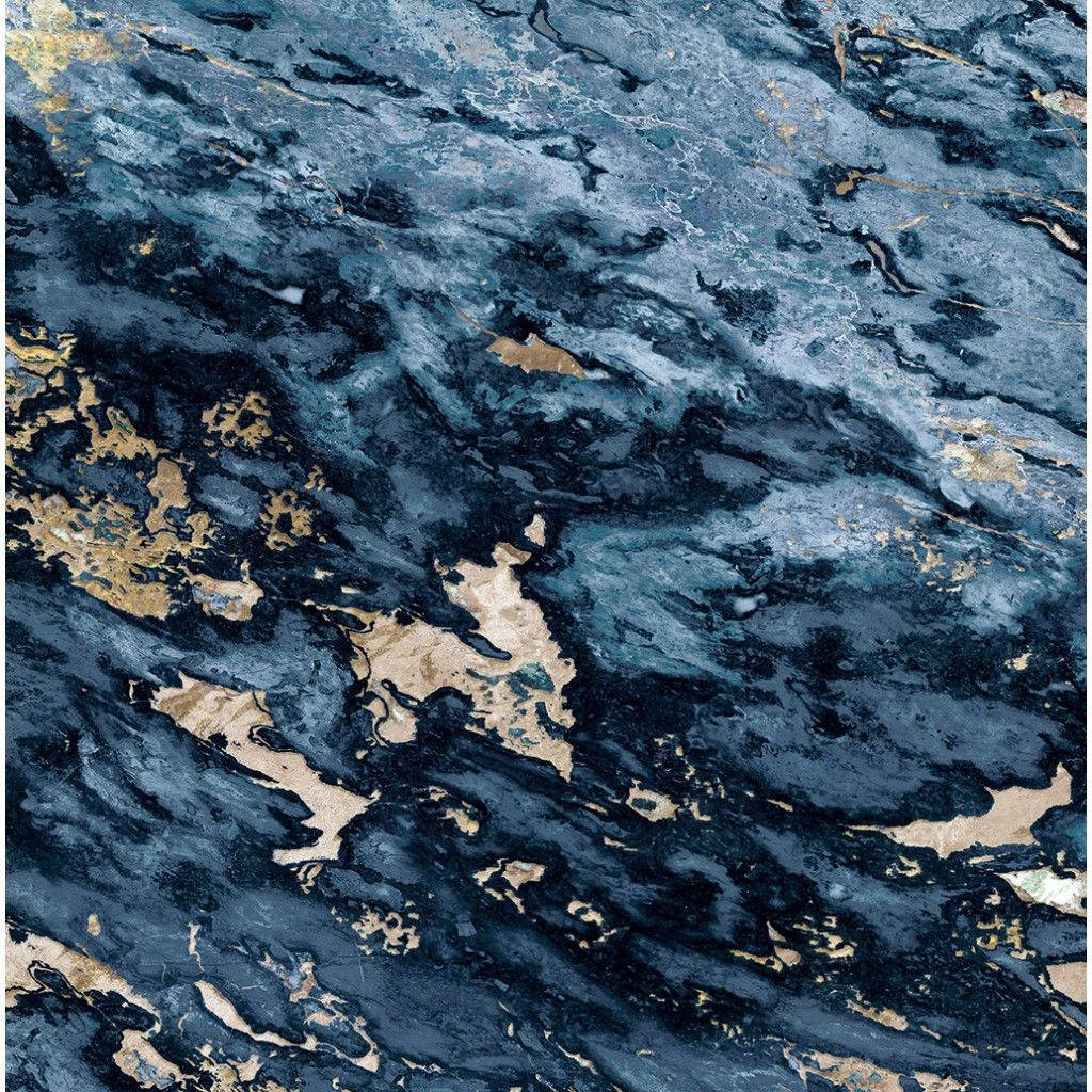 Navy Blue Marble Wallpaper