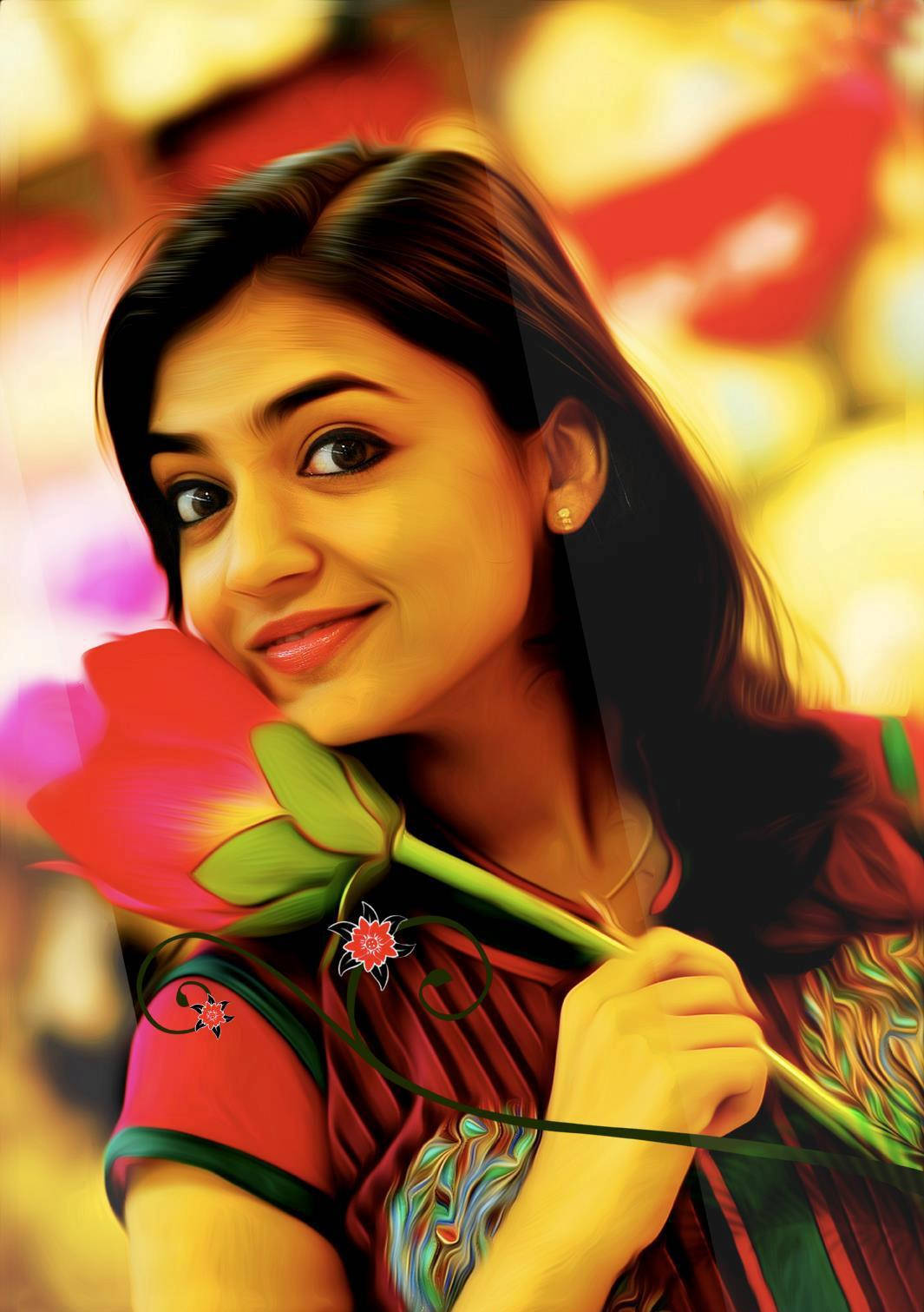 Nazriya Hd 3d Art Wallpaper