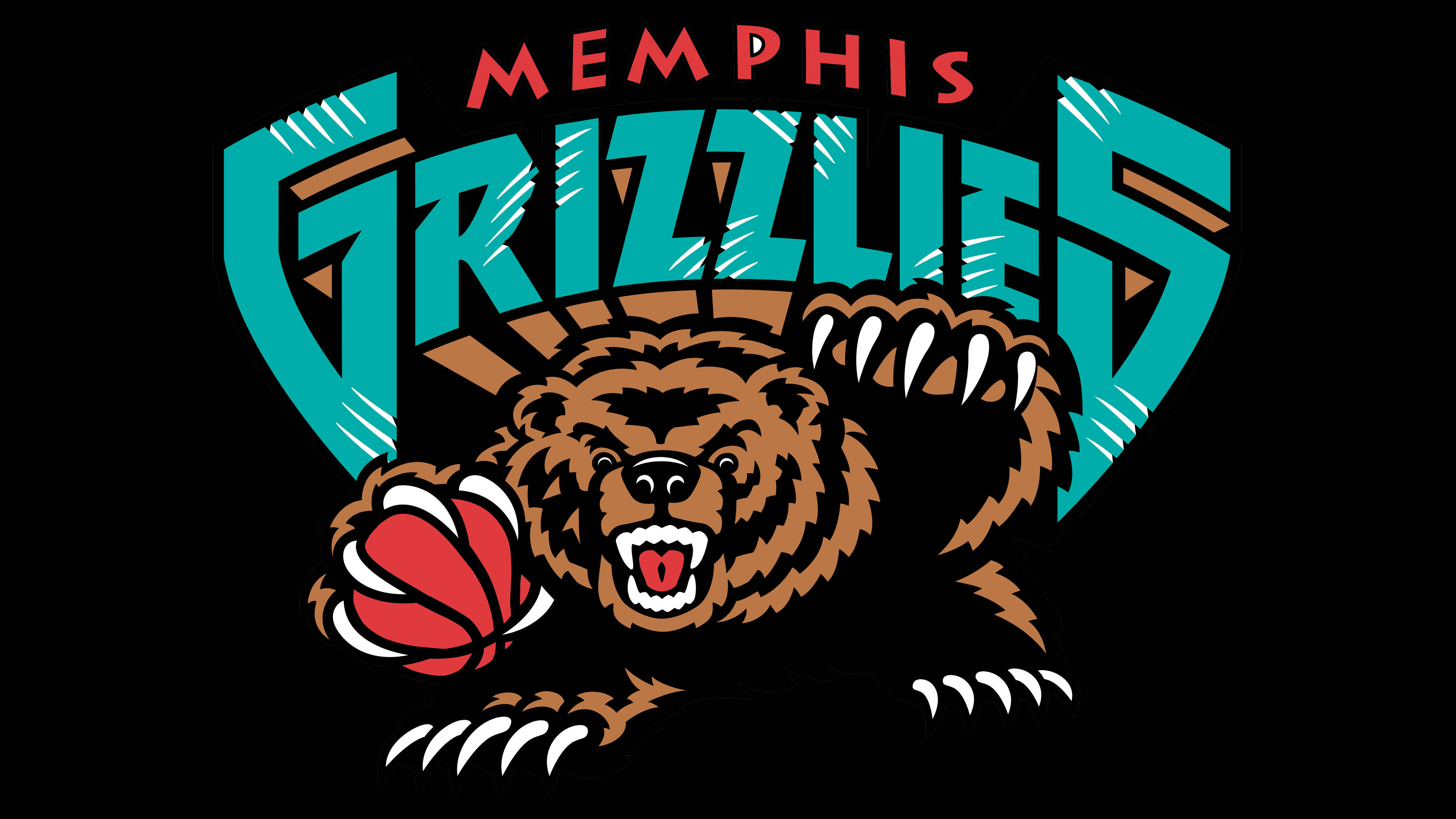 Nba Memphis Grizzlies Logo With Bear Wallpaper