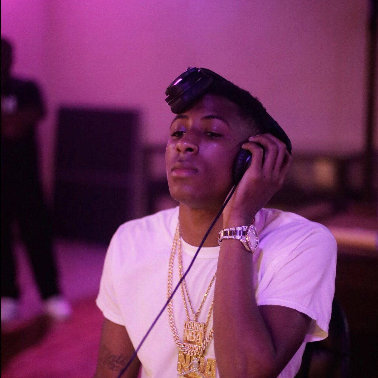Nba Youngboy With Headphones Wallpaper