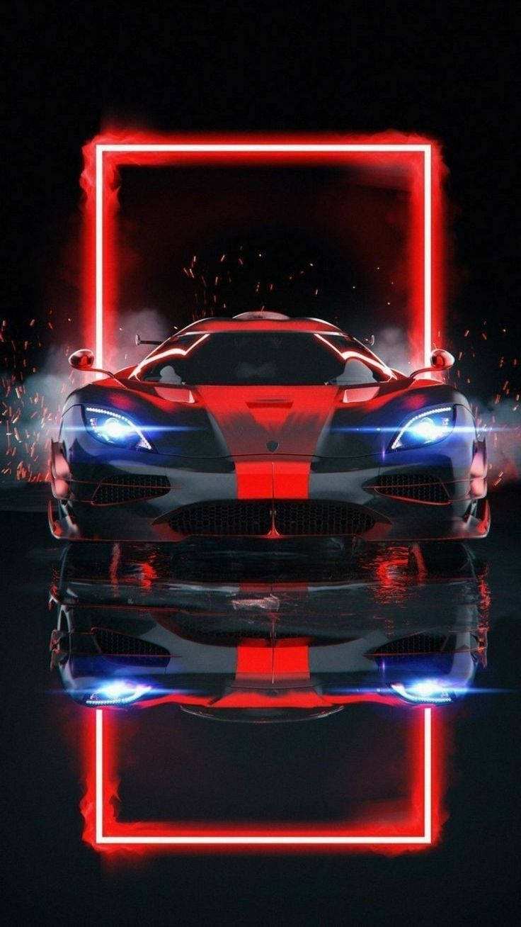 Neon Black And Red Best Car Wallpaper
