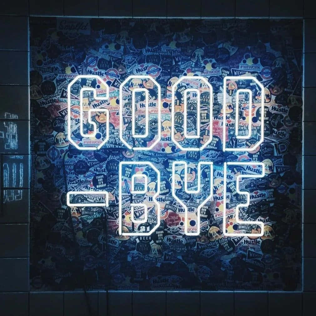 Neon Goodbye Artwork Wallpaper