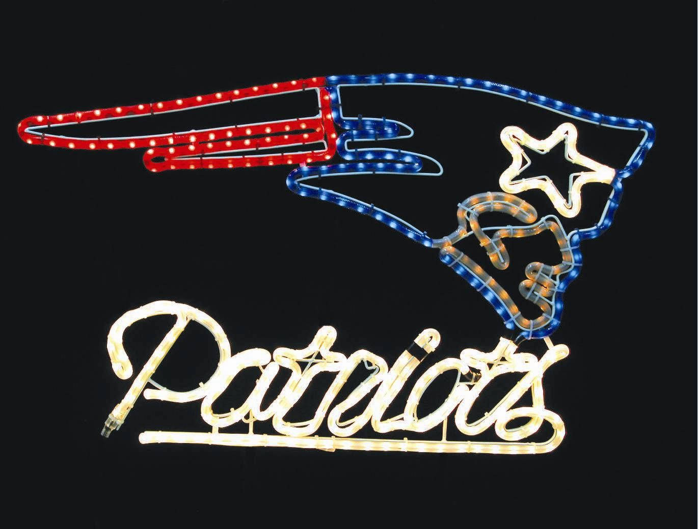 Neon Lights Patriots Logo Wallpaper