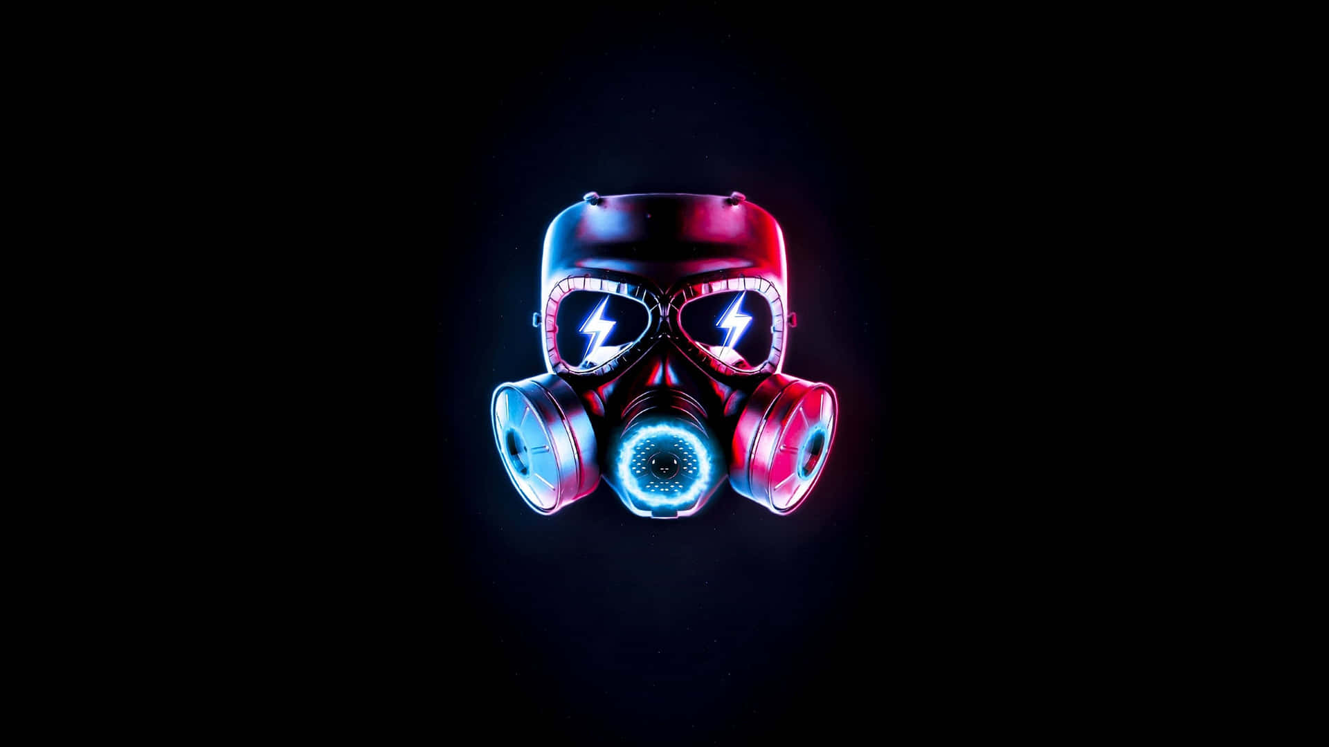 Neon Toxic Gas Mask Wallpaper