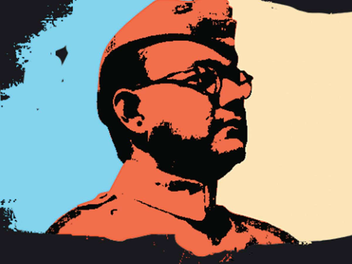 Netaji Bose Simple Graphic Wallpaper