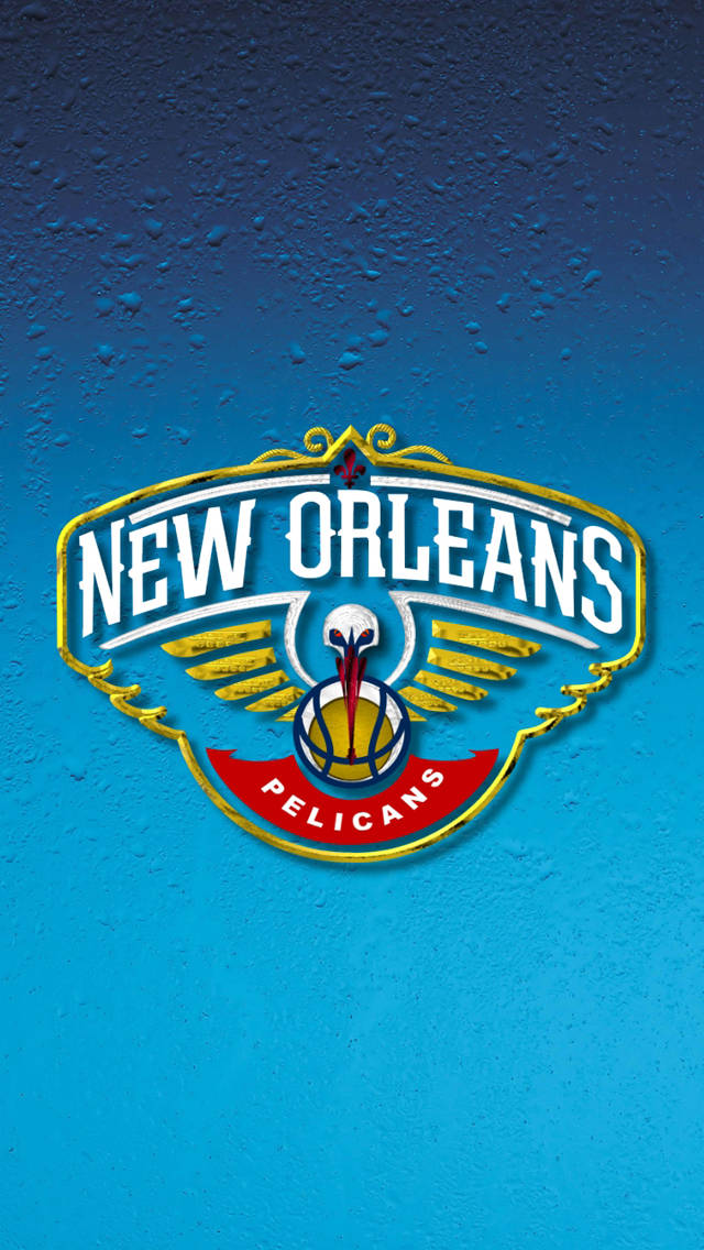 New Orleans Pelicans Dew Drops Pattern Wallpaper