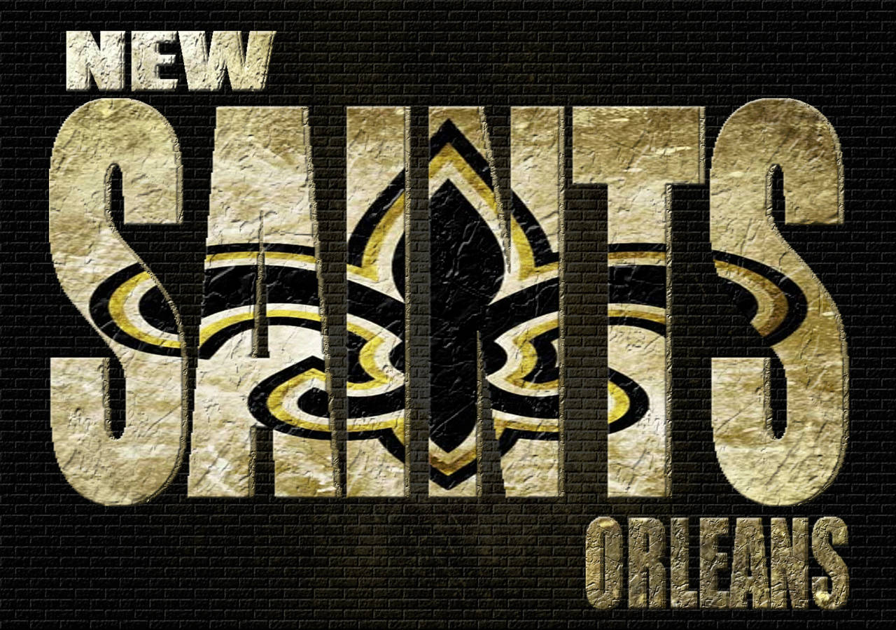 New Orleans Saints Gold Text Wallpaper