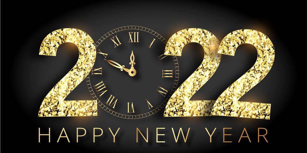 New Year Clock 2022 Wallpaper