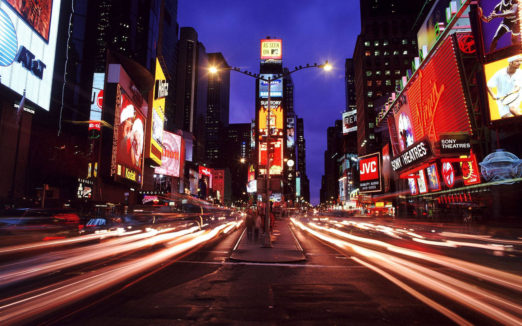 New York City Red Time Square Wallpaper
