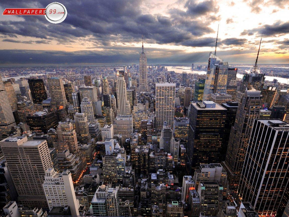 New York City Skyline Top View Wallpaper