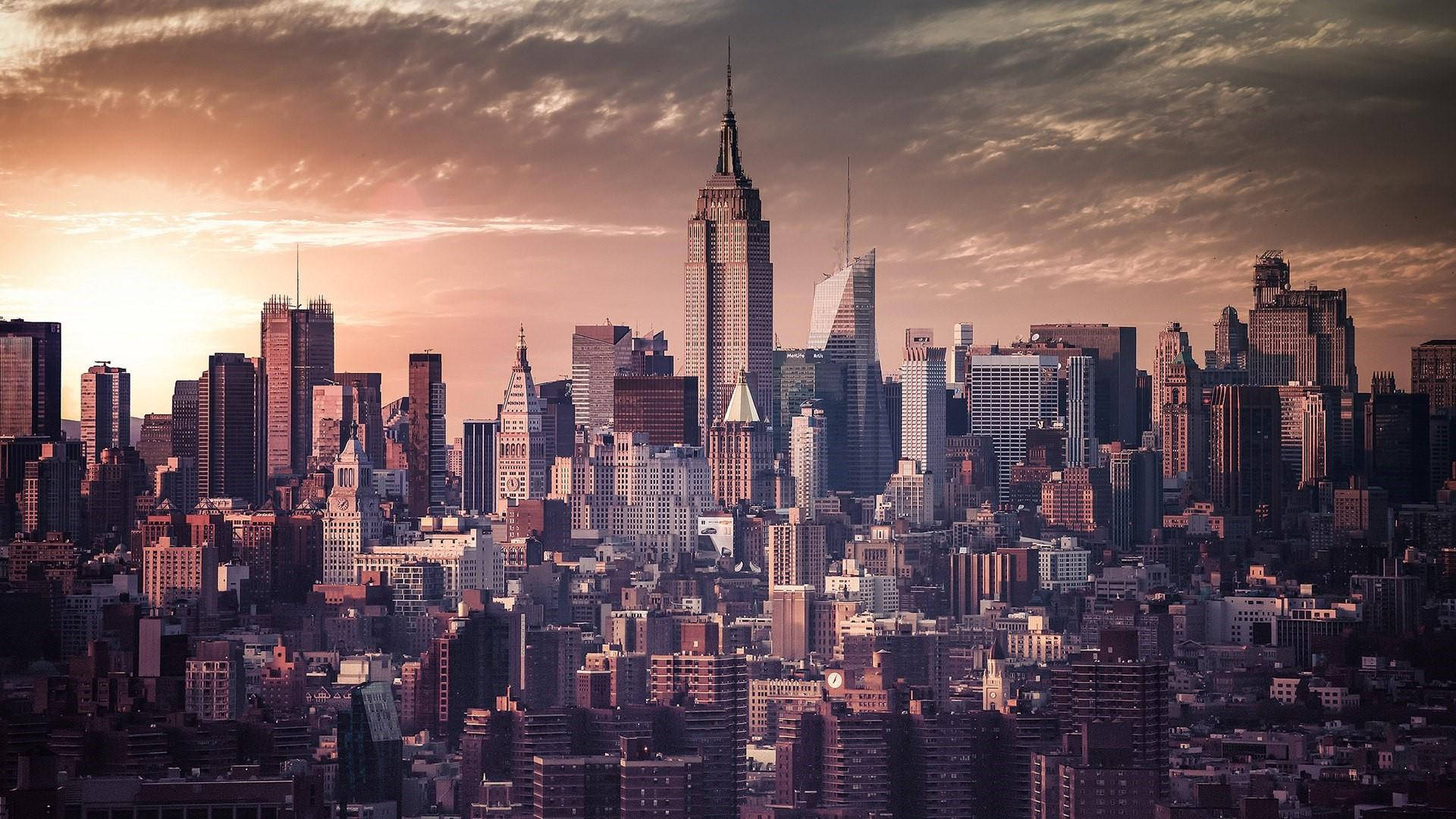 New York City Skyline Vintage Wallpaper WallpapersOK