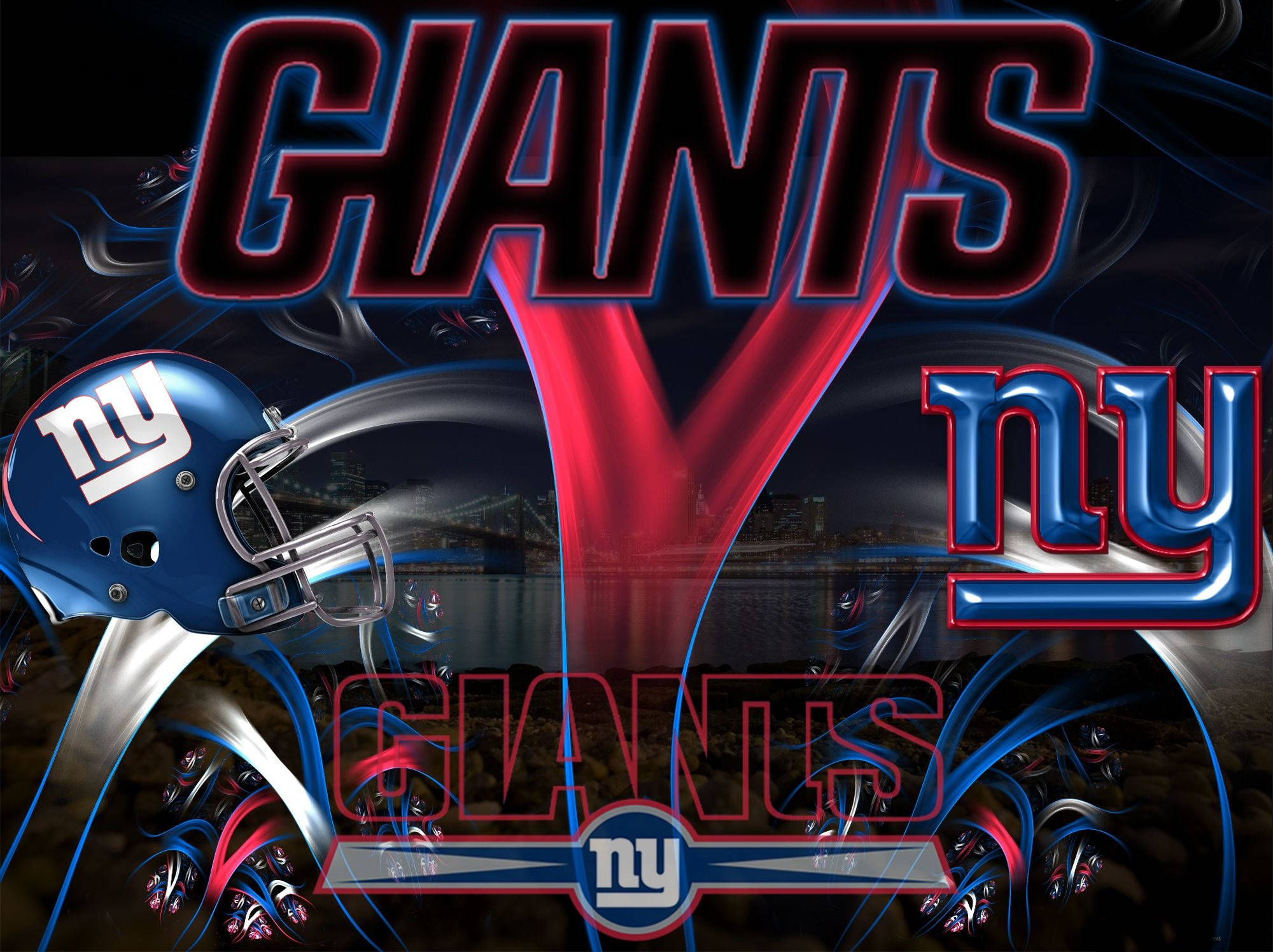 New York Giants Logo Graphics Art Wallpaper