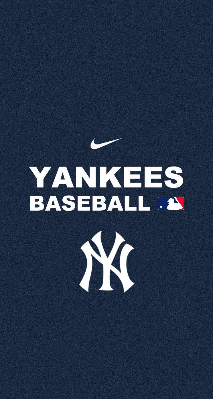 New York Yankees Mlb Baseball Nike Logo Wallpaper