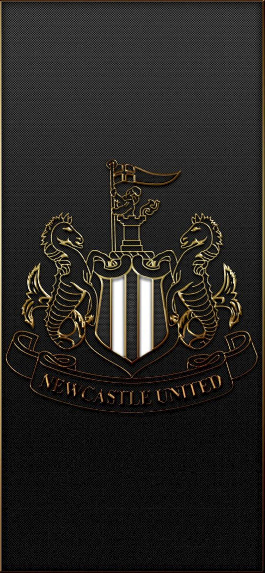 Newcastle United Fc Embossed Logo Wallpaper