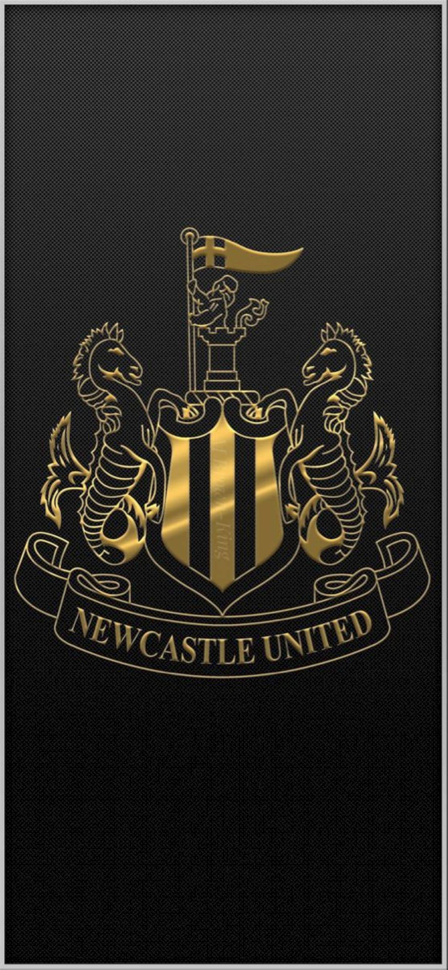 Newcastle United Fc Gold Logo Wallpaper