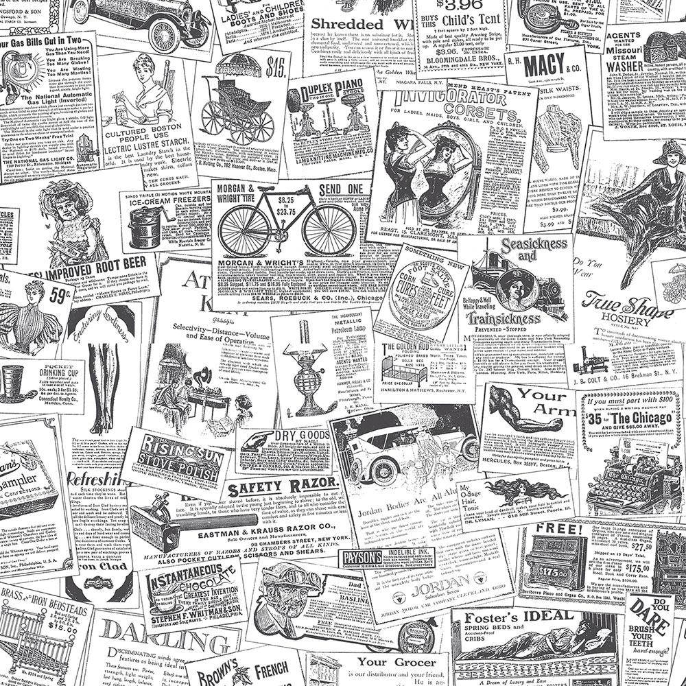 Newspaper Aesthetic Vintage Drawings Wallpaper