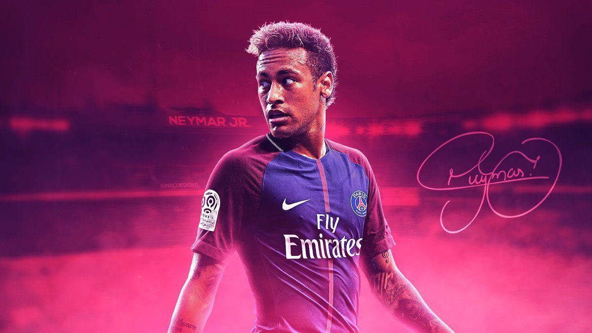 Neymar Aesthetic Pink Art Wallpaper