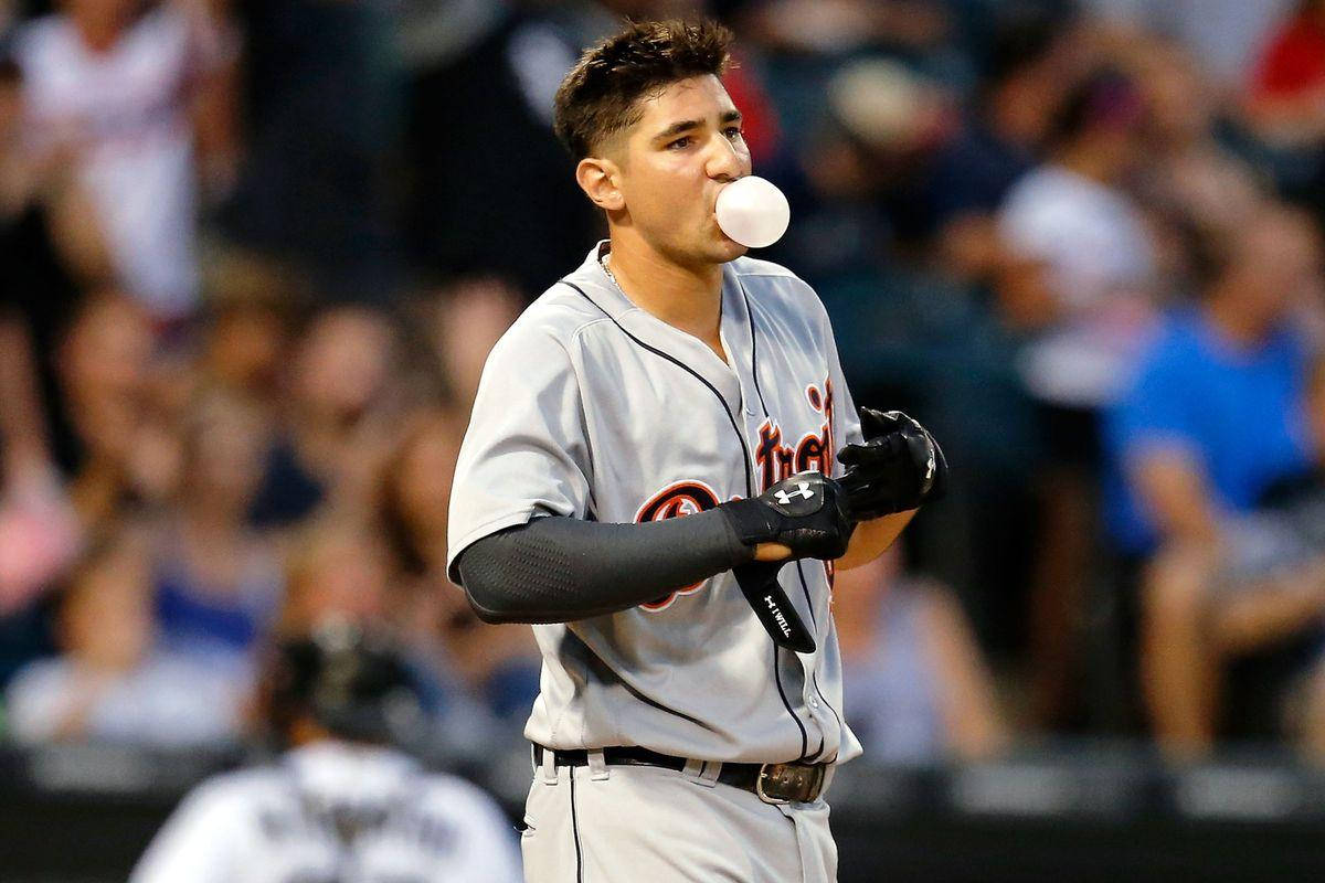 Nick Castellanos Blowing Bubble Gum Wallpaper