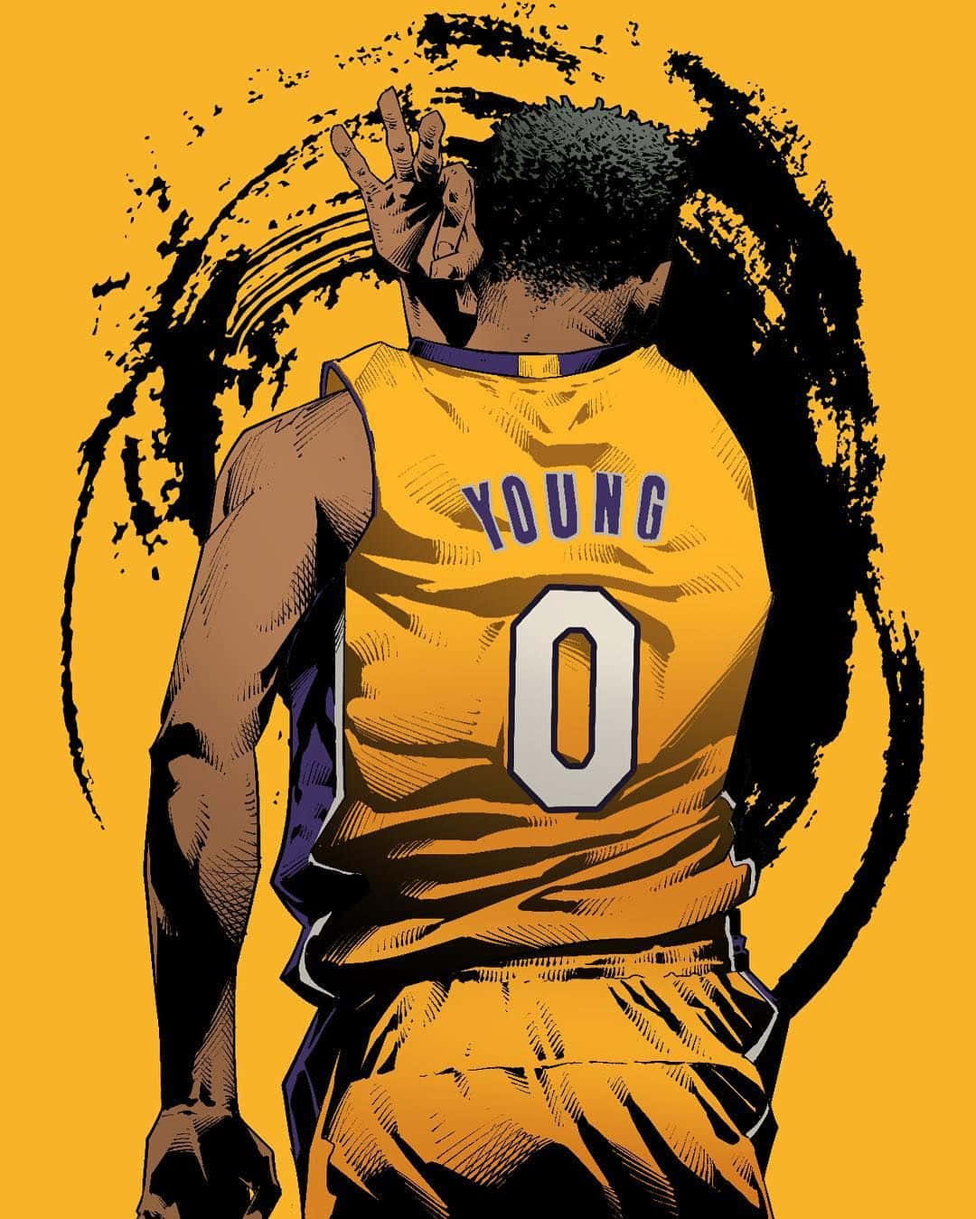 Nick Young In Yellow Jersey Wallpaper