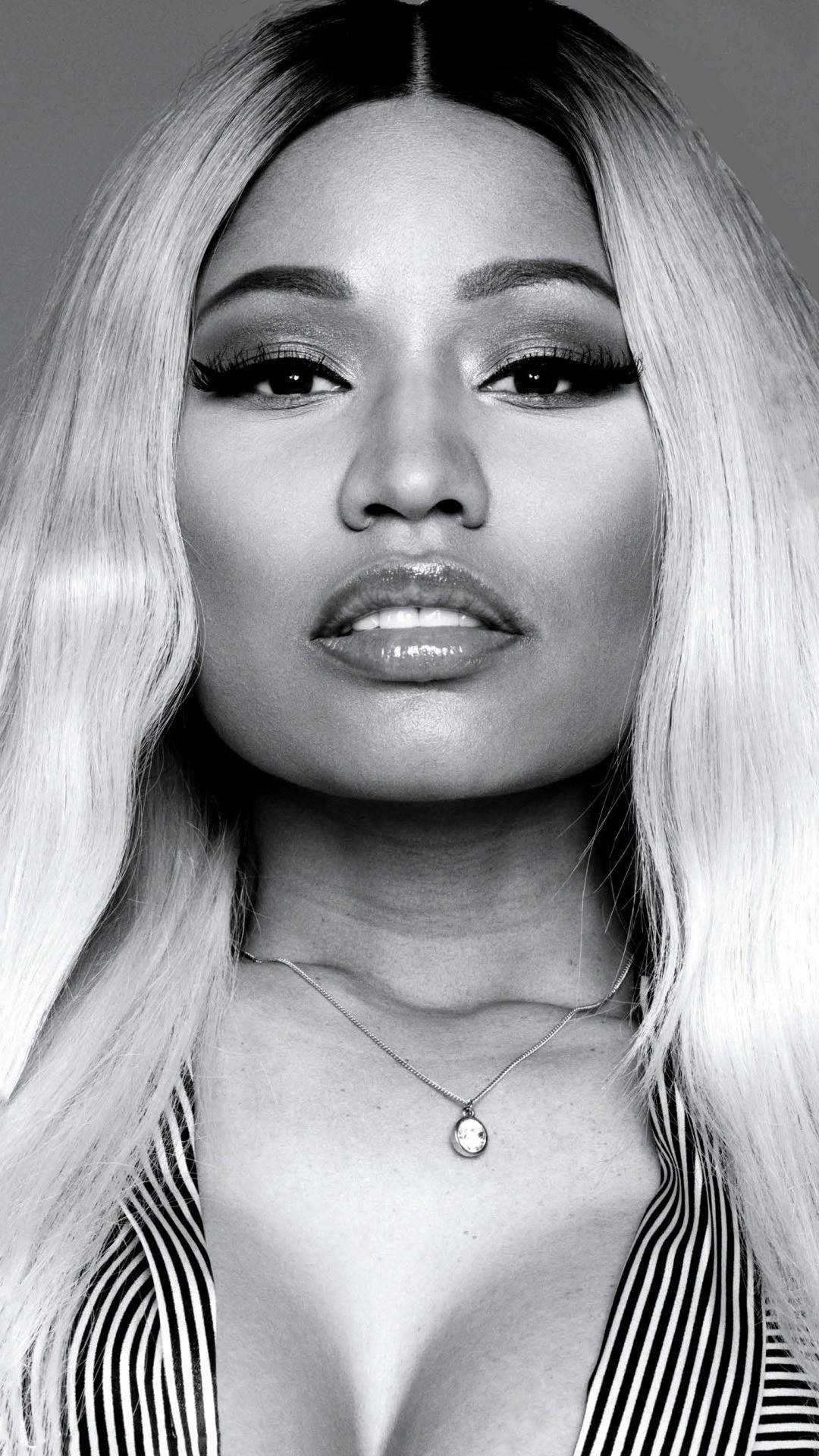 Nicki Minaj Black And White Image Wallpaper | WallpapersOK
