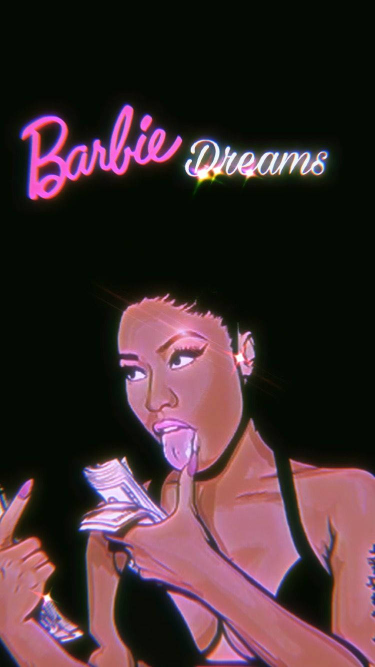 Nicki Minaj Pink Baddie Background Wallpaper