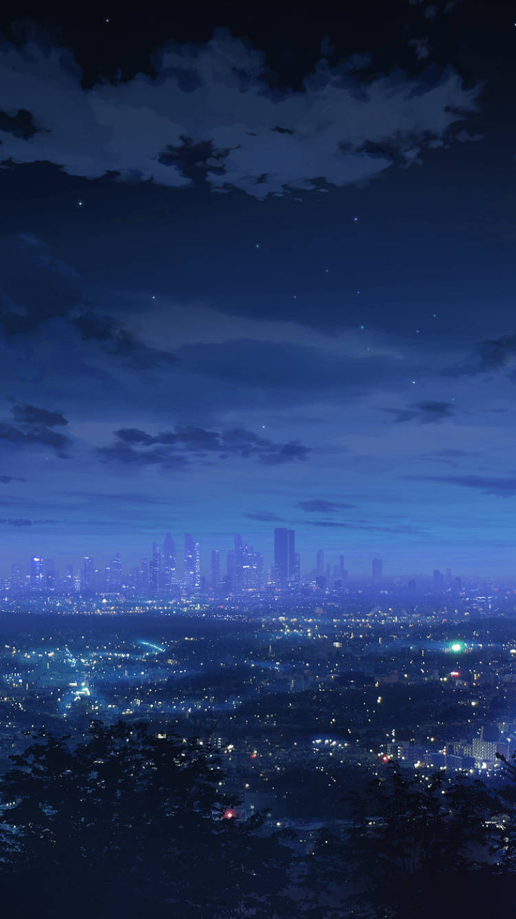 Night Anime Aesthetic City Wallpaper