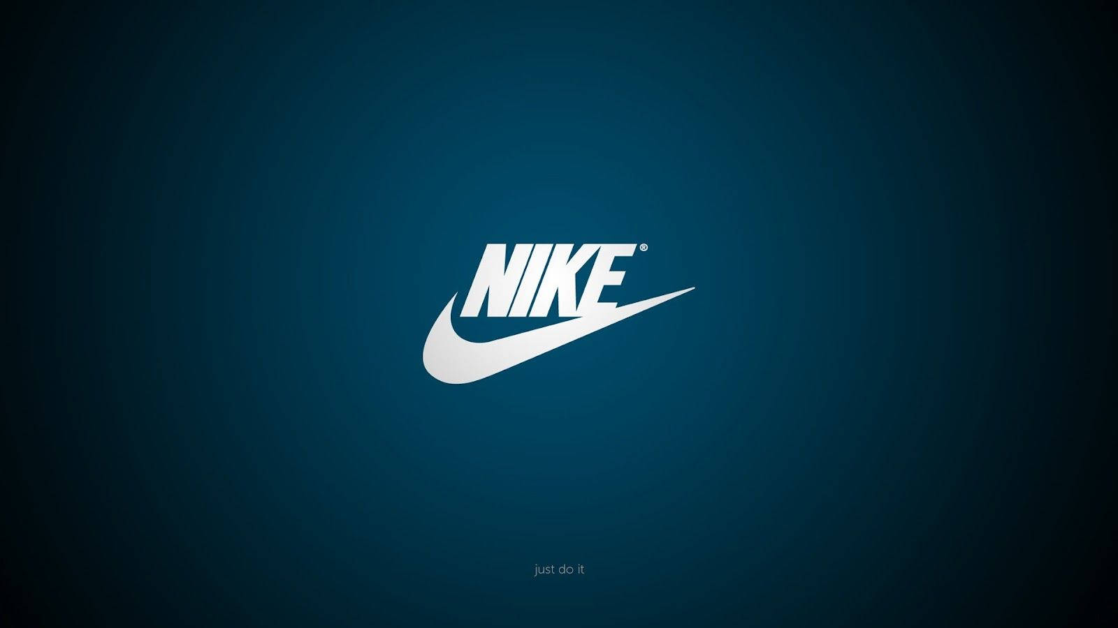Nike Brand Logo In Blue Wallpaper
