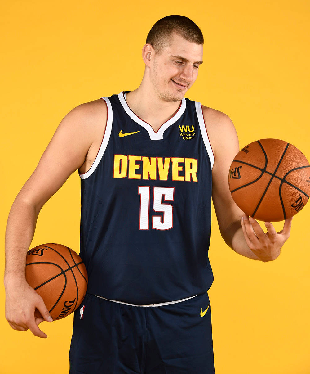 Nikola Jokic Of Denver Nuggets Wallpaper