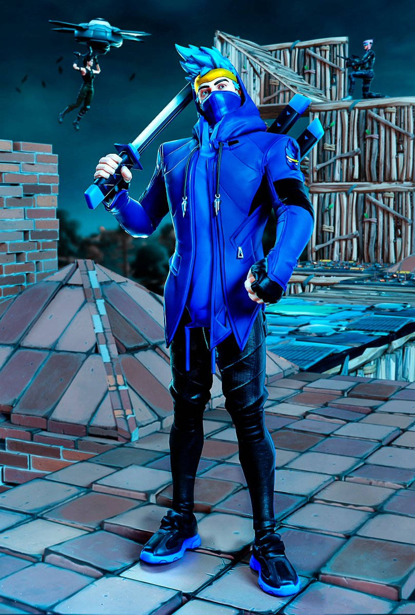 Ninja Fortnite Posing Wallpaper