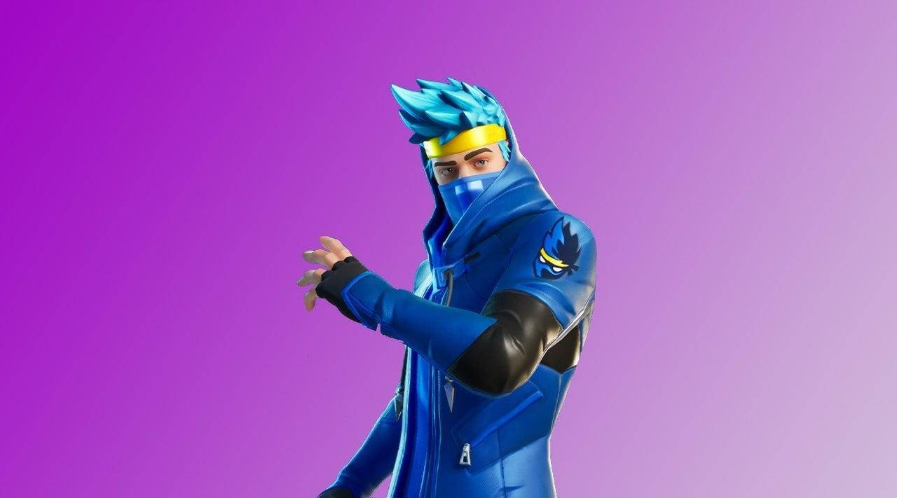 Ninja Fortnite Purple Wallpaper