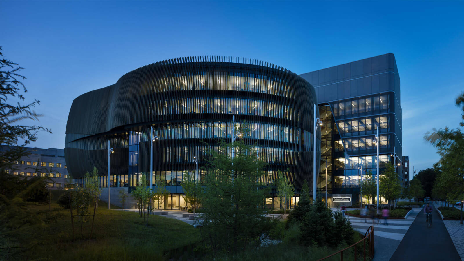 Northeastern University's Innovative Isec Building Wallpaper