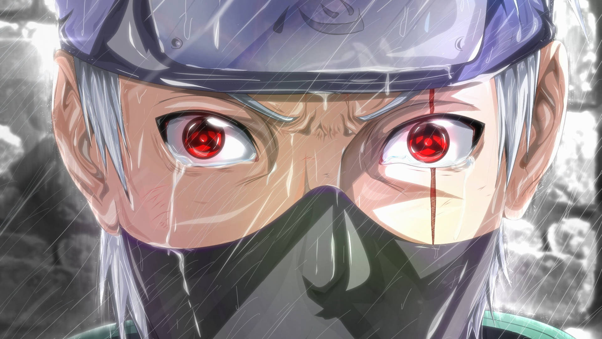 Observe The Power Of Sharingan In The Rain Wallpaper
