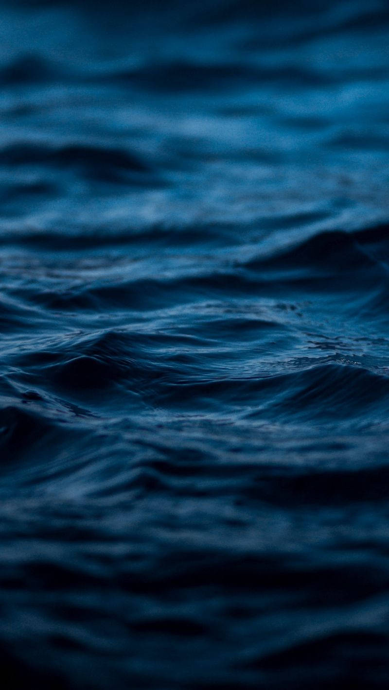 Ocean Waves Aesthetic Dark Blue Hd Wallpaper