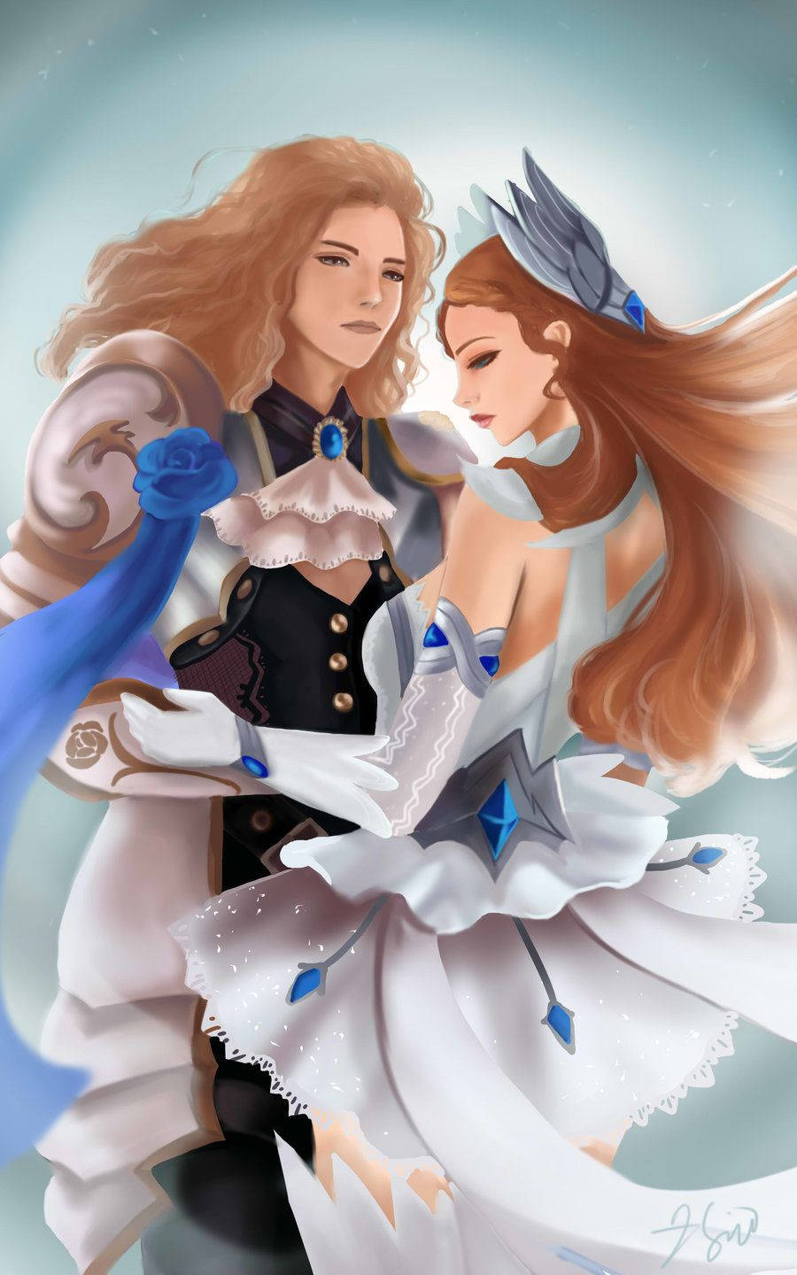 Odette And Lancelot Mobile Legend Digital Paint Wallpaper