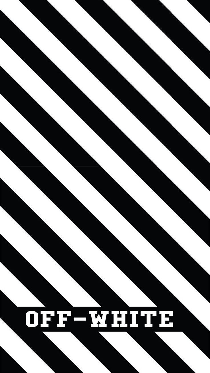 Off-white's Classic Black And White Stripes Wallpaper