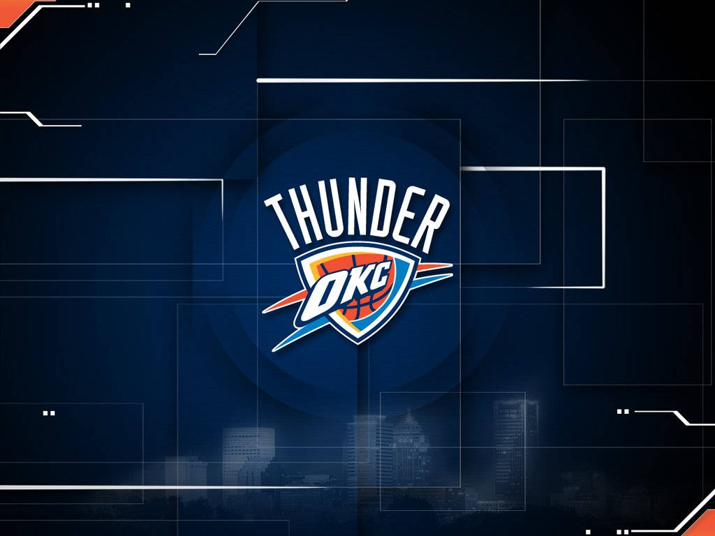 Oklahoma City Thunder Dark Blue Abstract Wallpaper